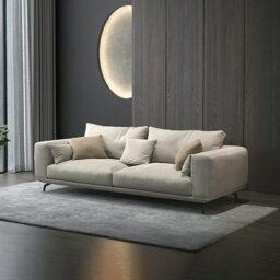 Rackhams NR23 Two/Three Seater Sofa, Leathaire - Three Seater 280cm - Black - thumbnail 2