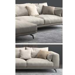 Rackhams NR23 Two/Three Seater Sofa, Leathaire - Three Seater 280cm - Black - thumbnail 6