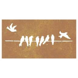 Rackhams Garden Wall Decoration 105x55 cm Corten Steel Bird Design - thumbnail 4