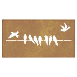 Rackhams Garden Wall Decoration 105x55 cm Corten Steel Bird Design - thumbnail 5