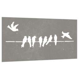 Rackhams Garden Wall Decoration 105x55 cm Corten Steel Bird Design - thumbnail 3