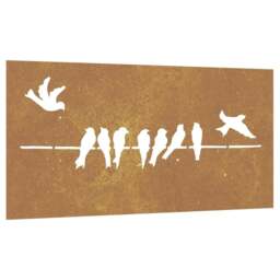 Rackhams Garden Wall Decoration 105x55 cm Corten Steel Bird Design - thumbnail 2