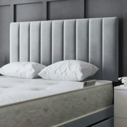 Rackhams Amelia Divan Bed with Upholstered Headboard - Four Drawers - Silver - King - thumbnail 3