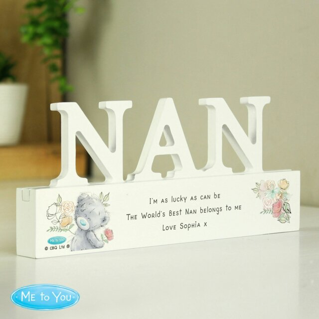 Rackhams Personalised Me To You Wooden Nan Ornament - image 1