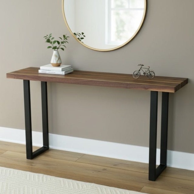 Rackhams Luxury Walnut Console Table - 140x40cm - image 1