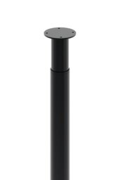 Rackhams 50cm/19.69 inch 4Pcs Black Round Metal Table Legs Furniture Replacement Legs for Coffee Table, Dressing Table - Black - thumbnail 4