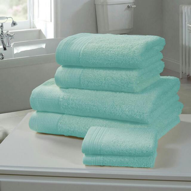 Rackhams Chatsworth 100% Cotton Towels - Turquoise - 2pc Towel Bale - image 1