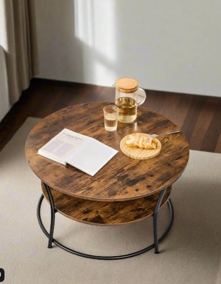 Rackhams Round Coffee Table with 2 Tiers - image 1