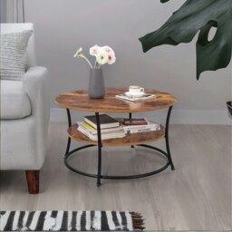 Rackhams Round Coffee Table with 2 Tiers - thumbnail 4