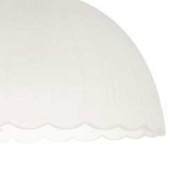 Rackhams Classic Frosted White Pendant Shade with Fluted Edge and Etched Lines - thumbnail 3
