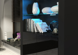 Rackhams Premium 170cm Cabinet Sideboard Black High Gloss Doors Display Unit & Free LED Lights - thumbnail 5