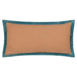 Rackhams Casa Embroidered Cushion Cover - Rose/French Blue - 30cm x 60cm - Rose/French Blue - 100% Cotton - thumbnail 3