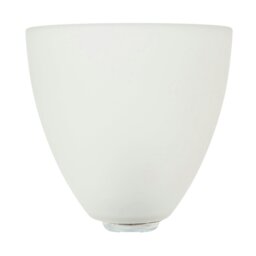 Rackhams Stylish Pair of Frosted White Glass Shades with Classic Shape for E14 and E27 - thumbnail 3
