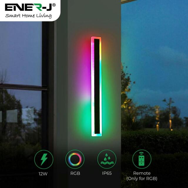 Rackhams 60cm Outdoor LED Wall Light – 12W RGB Colour Changing – IP65 - image 1