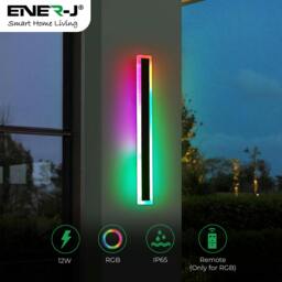 Rackhams 60cm Outdoor LED Wall Light – 12W RGB Colour Changing – IP65 - thumbnail 1