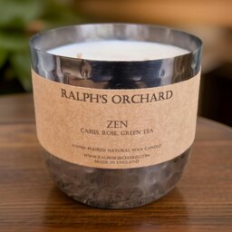 Rackhams Zen: Cassis, Rose, Green Tea Scented Candle - Tall Copper - thumbnail 3
