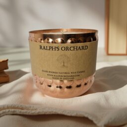 Rackhams Zen: Cassis, Rose, Green Tea Scented Candle - Tall Copper - thumbnail 6