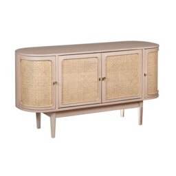 Rackhams Carlester Cane And Wood 4 Doors Sideboard - Lacquered - Wood - 1 - thumbnail 3