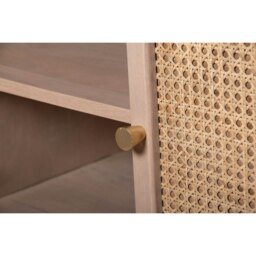 Rackhams Carlester Cane And Wood 4 Doors Sideboard - Lacquered - Wood - 1 - thumbnail 5