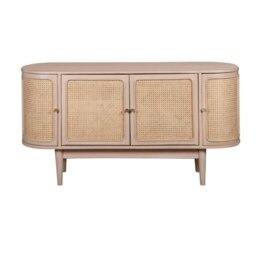 Rackhams Carlester Cane And Wood 4 Doors Sideboard - Lacquered - Wood - 1 - thumbnail 2