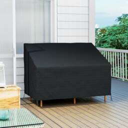 Rackhams Outdoor Furniture Cover 2 Seater Loveseat Protection 140x84x94cm - Black
