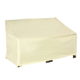 Rackhams Outdoor Furniture Cover 2 Seater Loveseat Protection 140x84x94cm - Black - 600D Waterproof Oxford Cloth - 140L x 84W x 94H cm - thumbnail 3