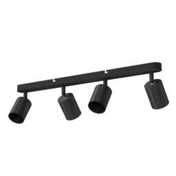 Rackhams 3-4 Way Ceiling Spotlight Adjustable Kitchen Bar Spot Light LED GU10 E14 - 3 Way Black/GU10 Socket - thumbnail 4