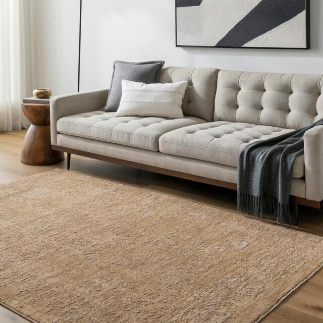 Rackhams Masterpiece-Vintage Beige Brown Traditional Boho Fringe Rug - 152 x 225 cm - image 1