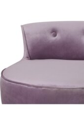 Rackhams Purple Velvet Make Up Chair Dressing Footstool with White Legs - Purple - thumbnail 5