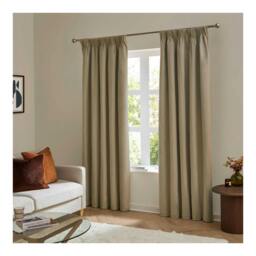 Rackhams Ultimate Velvet Pencil Pleat Curtains - Mocha - 229cm x 183cm - Mocha - 100% Polyester
