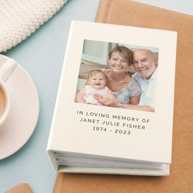Rackhams Personalised Remembrance Photo Album With Sleeves - Plastic - h16.7 x w12.5 x d5.7cm - image 1
