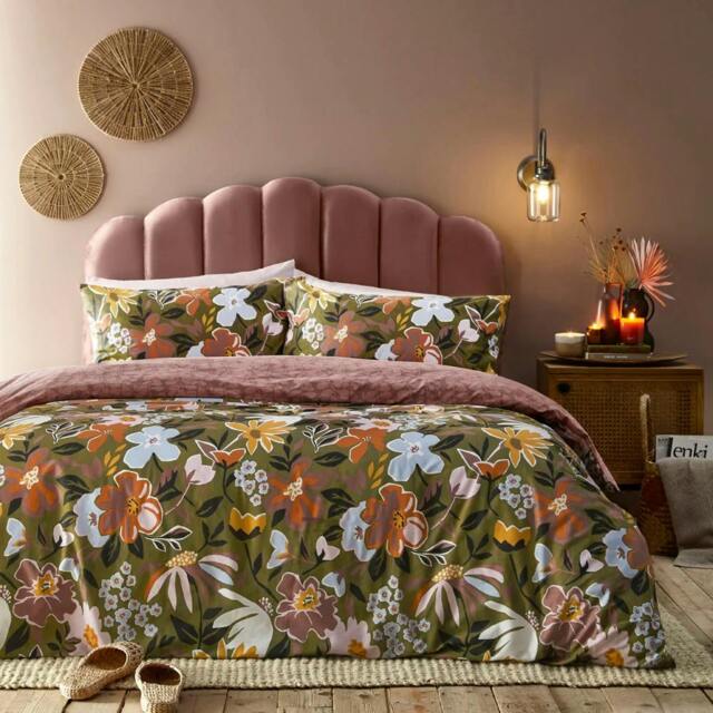 Rackhams Asterea Floral Duvet Cover Set - Multicoloured - Single - Multicoloured - 50% Cotton/50% Polyester - image 1