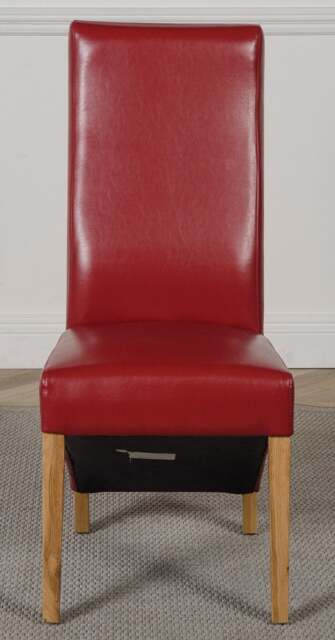 Rackhams Lola Leather Dining Chair - Red - 1 - image 1