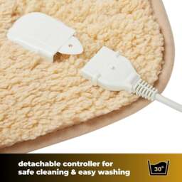 Rackhams Electric Heated Throw Blanket - 9 Heat Settings & 9 Timer Settings Machine Washable - Luxurious Sherpa Fleece Sand - thumbnail 6