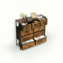 Rackhams 9-Drawer Fabric Chest of Drawers with Wooden Top - thumbnail 6