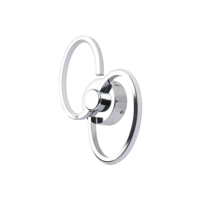 Rackhams Simona 2 Light Polished Chrome LED Wall Light - image 1