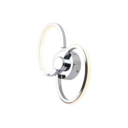 Rackhams Simona 2 Light Polished Chrome LED Wall Light - thumbnail 4
