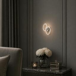 Rackhams Simona 2 Light Polished Chrome LED Wall Light - thumbnail 2