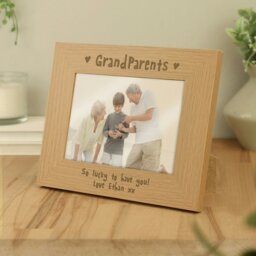 Rackhams Personalised Grandparents 5x7 Landscape Wooden Photo Frame - thumbnail 2