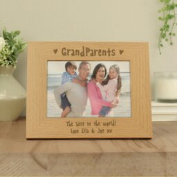 Rackhams Personalised Grandparents 5x7 Landscape Wooden Photo Frame - thumbnail 4