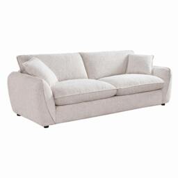 Rackhams Berti Beige or Grey Fabric 3 Seater Sofa - Grey - thumbnail 4