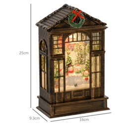 Rackhams Christmas Snow Globe Lantern with Lights for Holiday, Bronze Tone - thumbnail 5