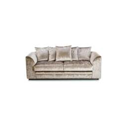Rackhams Dylan Crushed Velvet 3+2 Seater Fabric Sofa in Mink - 3 Seater - thumbnail 1