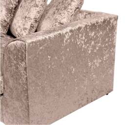Rackhams Dylan Crushed Velvet 3+2 Seater Fabric Sofa in Mink - 3 Seater - thumbnail 3