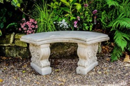 Rackhams Classic Stone Garden Bench Loveseat - thumbnail 3