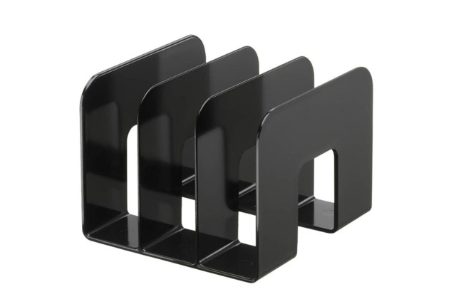 Rackhams TREND Magazine Stand Desk File Holder Book Organiser - 2 Pack - Black - image 1
