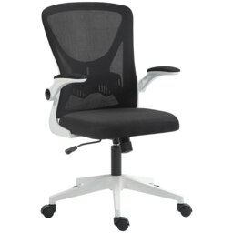 Rackhams Mesh Office Chair Computer Chair with Swivel Wheels for Home Office - White - thumbnail 2