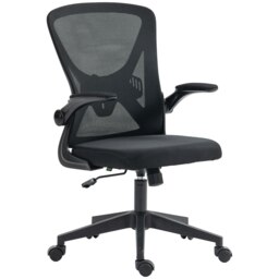 Rackhams Mesh Office Chair Computer Chair with Swivel Wheels for Home Office - White - thumbnail 6