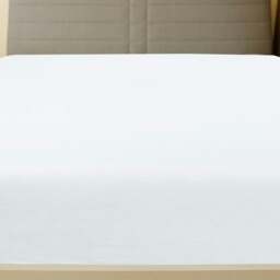 Rackhams Jersey Fitted Sheet White 140x200 cm Cotton - thumbnail 3