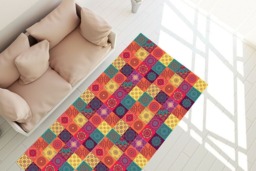 Rackhams WFM6109 - Colourful Mandala Tiles Rug Mat 120cm x 60 cm - thumbnail 2